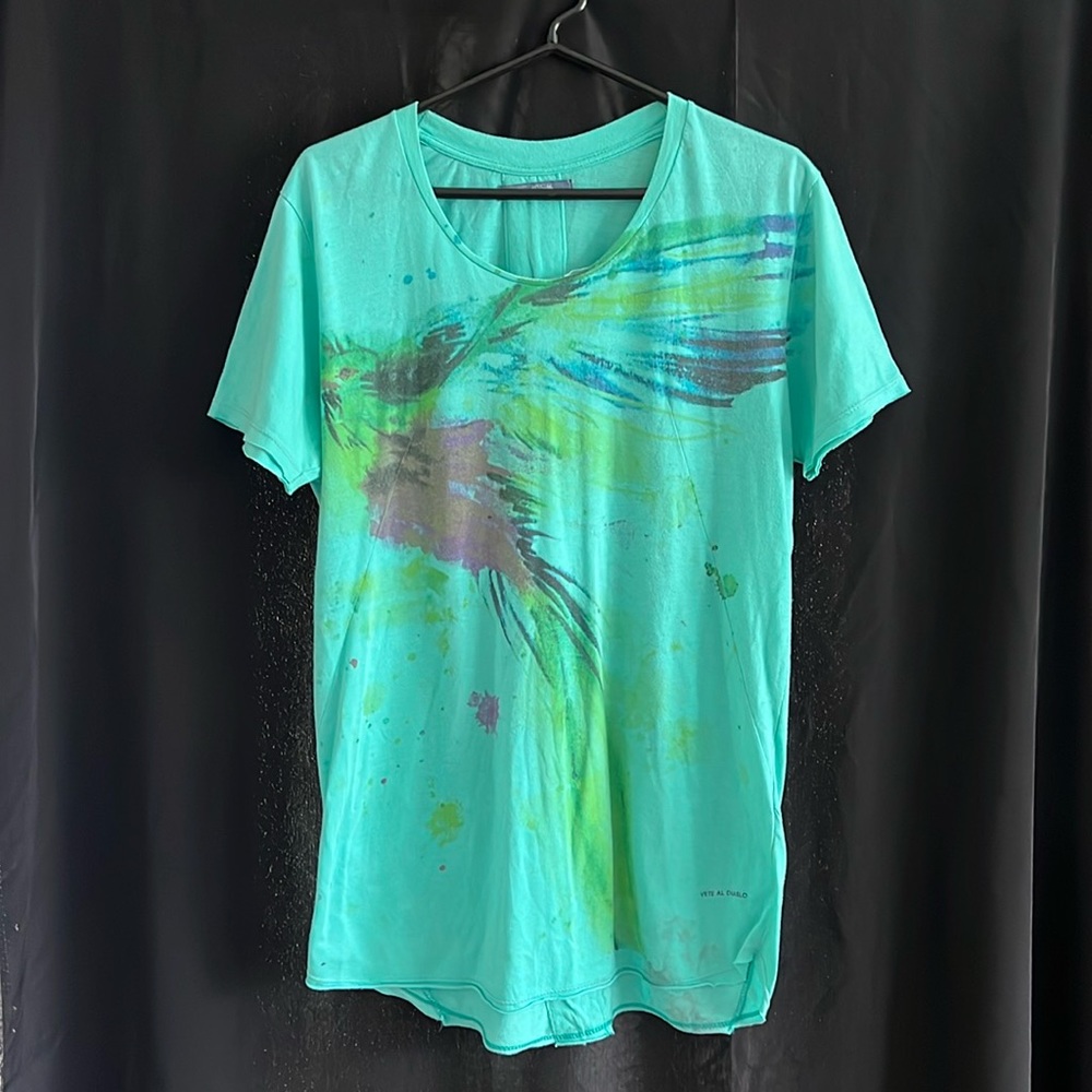One-of-a-kind Vete Al Diablo shirt from boutique in Buenos Aires, Argentina.